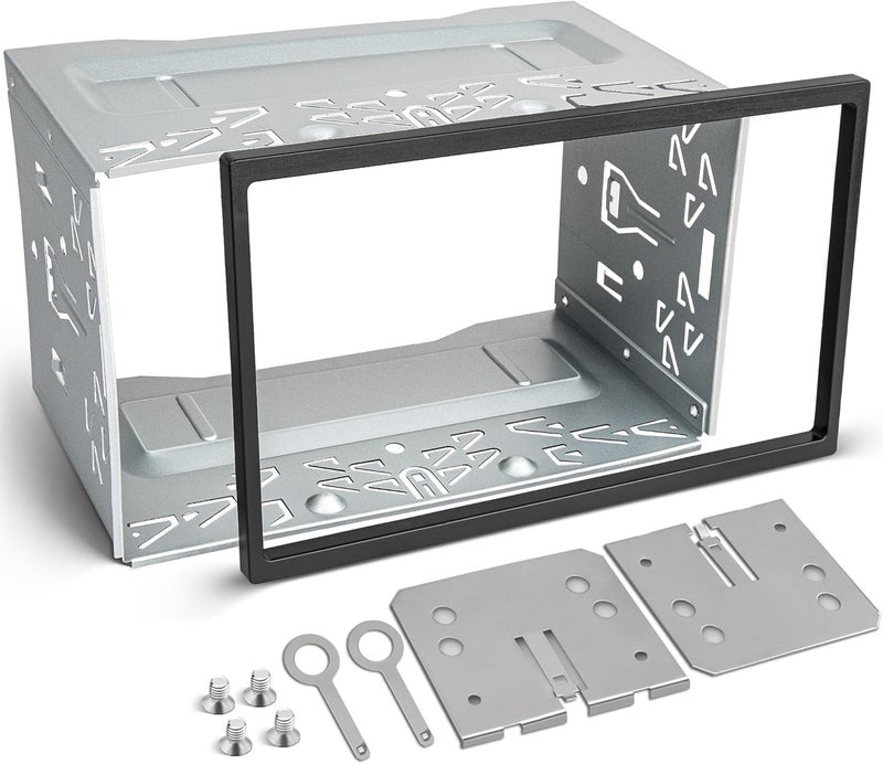 NuIth Double Din Installation Kit, Double Din Radio Mount Cage Bracket for Volkswagen 1998-2009, Double DIN Stereo Cage with Metal Frame for DVD Players, ISO, CD, GPS Navigation - Image 1